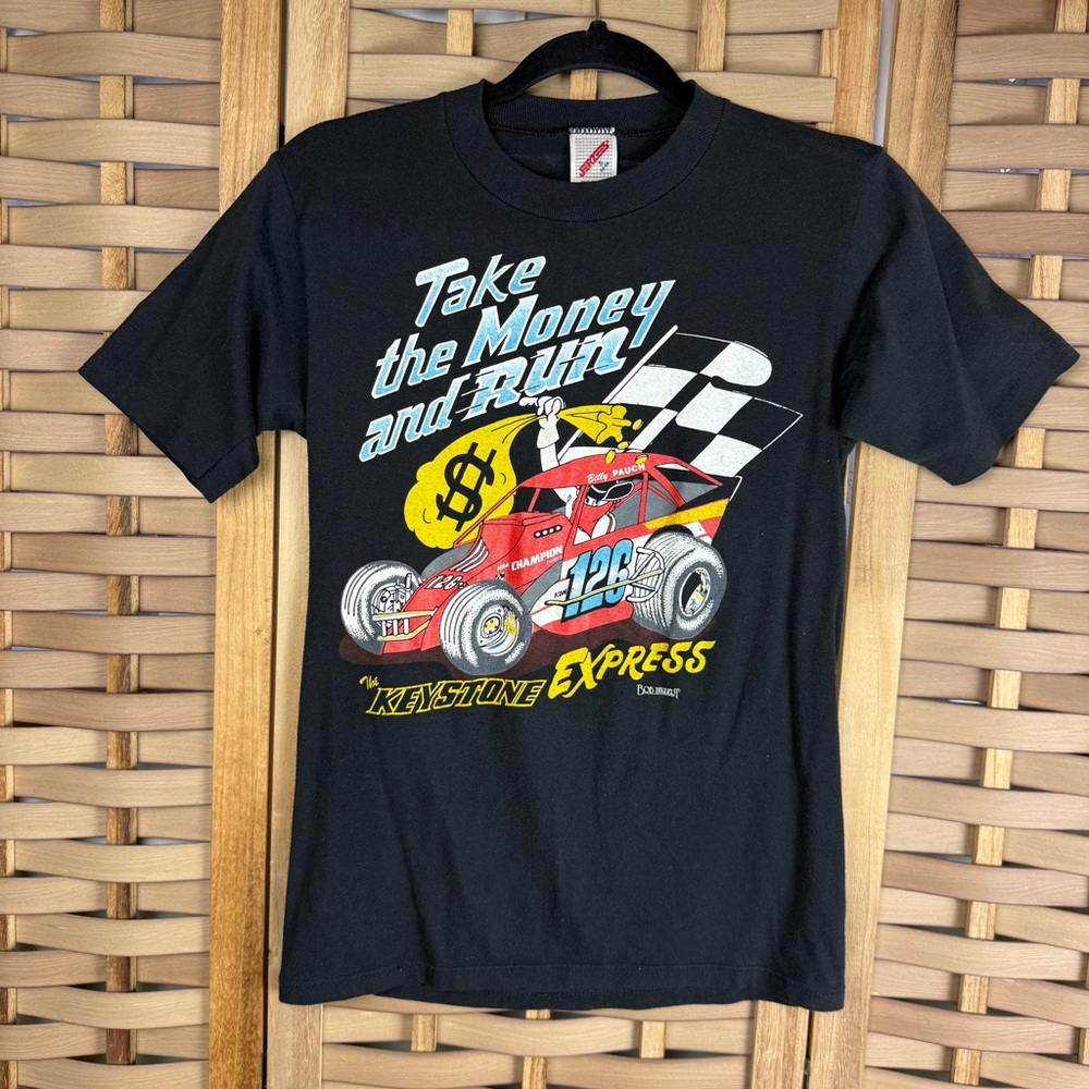 JERZEES Retro 50/50 Billy The Kid PA Racing Single Stitch T-Shirt Bob Hilbert